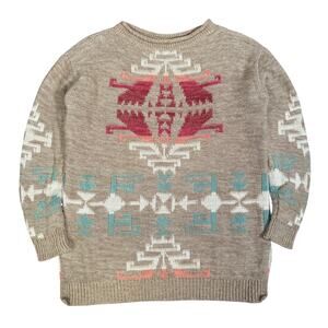 Lauren Ralph Lauren Knit Sweater Western Tribal Aztec Pattern Women’s Medium